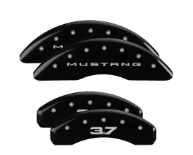 MGP Caliper Covers Set of 4 Black Finish | Silver Mustang 2015-2022 | 3.7 Ford