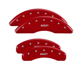 MGP Caliper Covers Set of 4 Red Finish | Silver MGP Ford