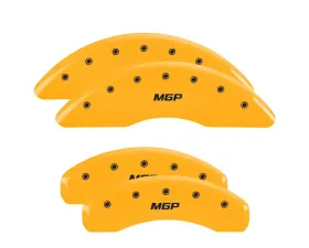 MGP Caliper Covers Set of 4 Yellow Finish | Black MGP Ford