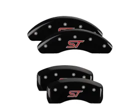 MGP Caliper Covers Set of 4 Black Finish for Ford Fiesta ST 2014-2017, T-6061 Aluminum