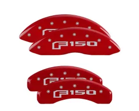 MGP Caliper Covers Set of 4 Red Finish | Silver F-150 2015 Ford