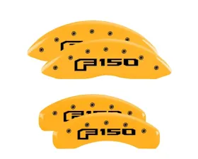 MGP Caliper Covers Set of 4 Yellow Finish | Black F-150 2015 Ford