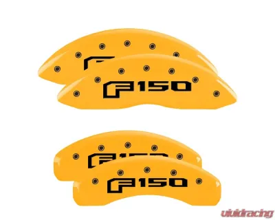 MGP Caliper Covers Set of 4 Yellow Finish | Black F-150 2015 Ford - 10239SF16YL