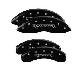 MGP Caliper Covers Set of 4 Black Finish | Silver Raptor Ford 2020