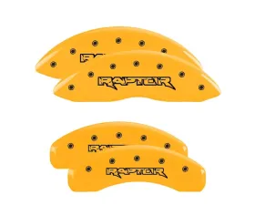 MGP Caliper Covers Set of 4 Yellow Finish | Black Raptor Ford 2020