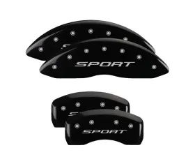 MGP Caliper Covers Set of 4 Black Finish for 2015-2018 Ford Edge Sport, SEL, Titanium