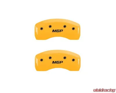 MGP Caliper Covers Rear Set of 2 Yellow Finish | Black MGP Ford - 10246RMGPYL