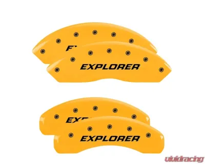 MGP Caliper Covers Set of 4 Yellow Finish | Black Explorer Pre-2011 Ford Explorer 2020 - 10252SEXPYL