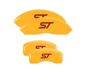MGP Caliper Covers Set of 4 Yellow Finish | Black ST No Bolts Ford Explorer 2020
