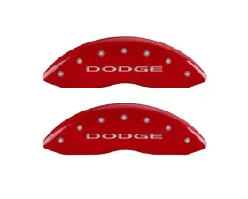 MGP Caliper Covers Front Set of 2 Red Finish | Silver Dodge No Stripes Dodge Caliber 2007-2012