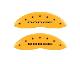 MGP Caliper Covers Front Set of 2 Yellow Finish | Black Dodge No Stripes Dodge Caliber 2007-2012