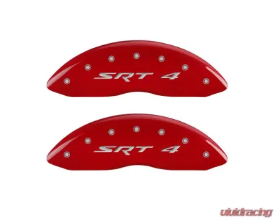 MGP Caliper Covers Front Set of 2 Red Finish | Silver SRT 4 Dodge Caliber 2007-2012 - 12002FSR4RD
