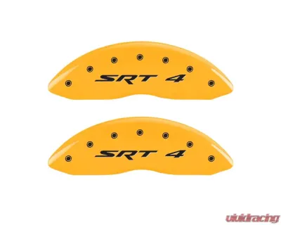 MGP Caliper Covers Front Set of 2 Yellow Finish | Black SRT 4 Dodge Caliber 2007-2012 - 12002FSR4YL