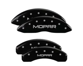 MGP Caliper Covers Set of 4 Black Finish | Silver MOPAR
