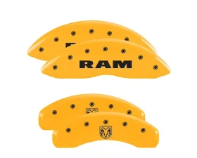 MGP Caliper Covers Set of 4 Yellow Finish | Black RAM | RAMHEAD