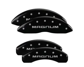 MGP Caliper Covers Set of 4 Black Finish for Dodge Charger, Challenger, Magnum SRT8