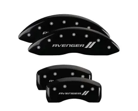 MGP Caliper Covers Set of 4 Black Finish | Silver Avenger ll Dodge