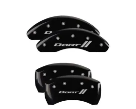 MGP Caliper Covers Set of 4 Black Finish for Dodge Dart 2013-2016, T-6061 Aluminum