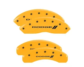 MGP Caliper Covers Set of 4 Yellow Finish | Black Dodge ll Dodge