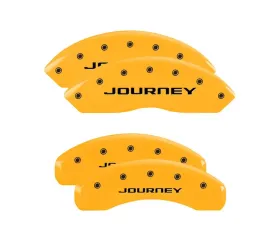 MGP Caliper Covers Set of 4 Yellow Finish | Black Journey No Stripes Dodge