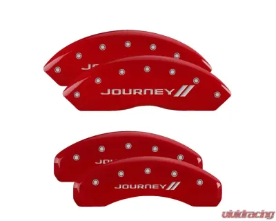 MGP Caliper Covers Set of 4 Red Finish | Silver Journey ll Dodge - 12200SJNYRD