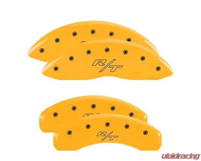 MGP Caliper Covers Set of 4 Yellow Finish | Black RT Vintage Dodge Durango 2011-2019 - 12204SRTRYL