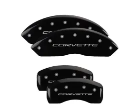 MGP Caliper Covers Set of 4 Black Finish for Chevrolet Corvette C5 1997-2004