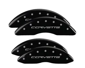 MGP Caliper Covers Set of 4 Black Finish for Chevrolet Corvette C6 Z06 2006-2013