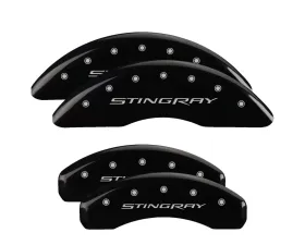 MGP Caliper Covers Set of 4 Black Finish for Chevrolet Corvette Stingray 2014-2019