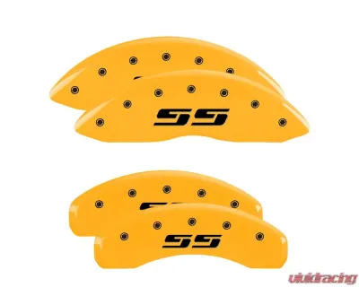 MGP Caliper Covers Set of 4 Yellow Finish | Black SS Silverado Chevrolet - 14002SSS3YL