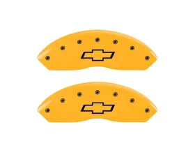 MGP Caliper Covers Front Set of 2 Yellow Finish | Black Bowtie Chevrolet