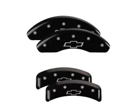 MGP Caliper Covers Set of 4 Black Finish | Silver Bowtie Chevrolet Camaro 1997