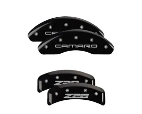 MGP Caliper Covers Set of 4 Black Finish for 1997 Chevrolet Camaro Z28 Gen 4