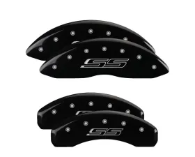 MGP Caliper Covers Set of 4 Black Finish for Chevrolet Camaro SS 2010-2015