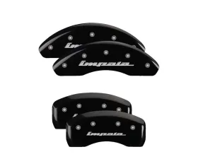 MGP Caliper Covers Set of 4 Black Finish for Chevrolet Impala & Monte Carlo 2000-2005