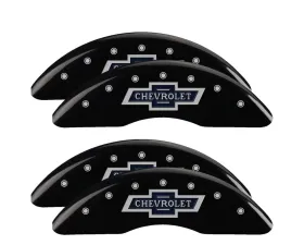 MGP Caliper Covers Set of 4 Black Finish | Silver 100 Anniversary Chevrolet Chevrolet Silverado 3500 2018-2019