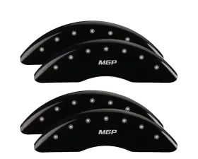 MGP Caliper Covers Set of 4 Black Finish for Chevrolet Silverado 2500/3500 2011-2019