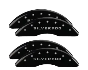 MGP Caliper Covers Set of 4 Black Finish for Chevrolet Silverado 2500/3500 HD 2011-2019
