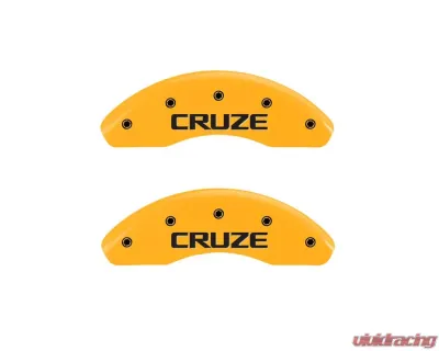 MGP Caliper Covers Front Set of 2 Yellow Finish | Black Cruze Chevrolet Cruze 2011-2013 - 14208FCRZYL
