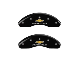 MGP Caliper Covers Front Set of 2 Black Finish | Silver Chevy Racing Chevrolet Sonic 2012-2019