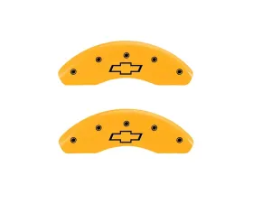 MGP Caliper Covers Front Set of 2 Yellow Finish | Black Bowtie Chevrolet Spark 2013-2015