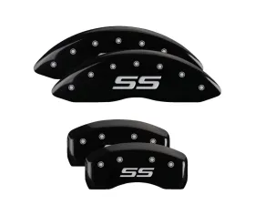 MGP Caliper Covers Set of 4 Black Finish for Chevrolet Monte Carlo/Impala 2006-2009