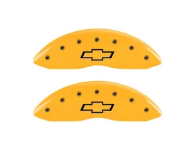 MGP Caliper Covers Front Set of 2 Yellow Finish | Black Bowtie Chevrolet Colorado 2004-2012