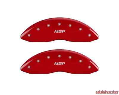 MGP Caliper Covers Front Set of 2 Red Finish | Silver MGP Chevrolet Colorado 2004-2012 - 14221FMGPRD