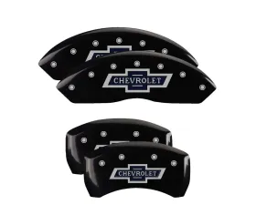 MGP Caliper Covers Set of 4 Black Finish | Silver 100 Anniversary Chevrolet Chevrolet Colorado 2019-2020