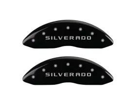 MGP Caliper Covers Front Set of 2 Black Finish | Silver Silverado Chevrolet Silverado 1500 2005-2007