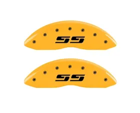 MGP Caliper Covers Front Set of 2 Yellow Finish | Black SS Silverado Chevrolet Silverado 1500 2005-2007