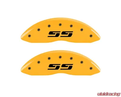 MGP Caliper Covers Front Set of 2 Yellow Finish | Black SS Silverado Chevrolet Silverado 1500 2005-2007 - 14238FSS3YL