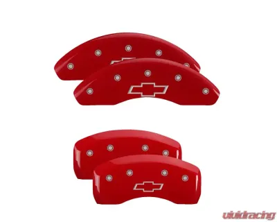 MGP Caliper Covers Set of 4 Red Finish | Silver Bowtie Chevrolet - 14239SBOWRD