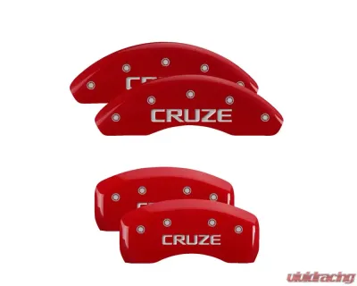 MGP Caliper Covers Set of 4 Red Finish | Silver Cruze Chevrolet - 14239SCRZRD